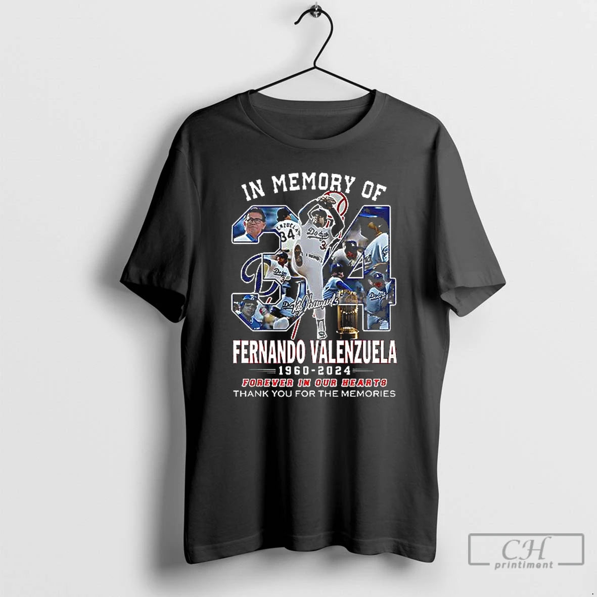 Classic Dodgers In Memory Of Fernando Valenzuela Forever In Our Hearts T Shirts Hoodie Sweatshirt | PurePodTees.com