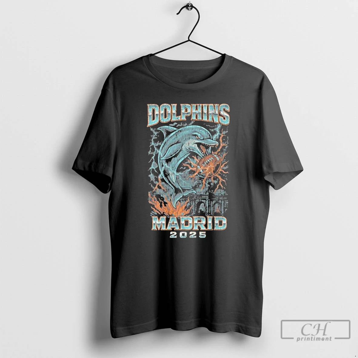 Classic Dolphins Football X Madrid 2025 Vintage Distressed Shirt Hoodie Sweatshirt | PurePodTees.com
