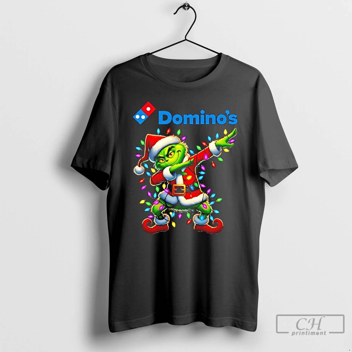 Classic Dominos X Grinch Dabbing Christmas 2025 T Shirts Hoodie Sweatshirt | PurePodTees.com