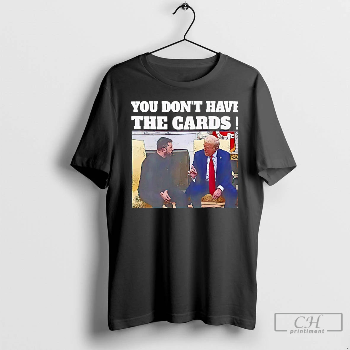 Classic Donald Trump And Zelensky You Dont Have The Cards Christmas T Shirts Hoodie Sweatshirt | PurePodTees.com