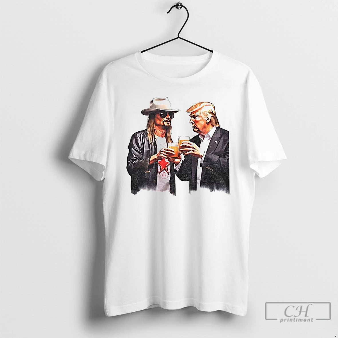 Classic Donald Trump And Kid Rock Drinking Beer Cartoon Shirt Hoodie Sweatshirt | PurePodTees.com