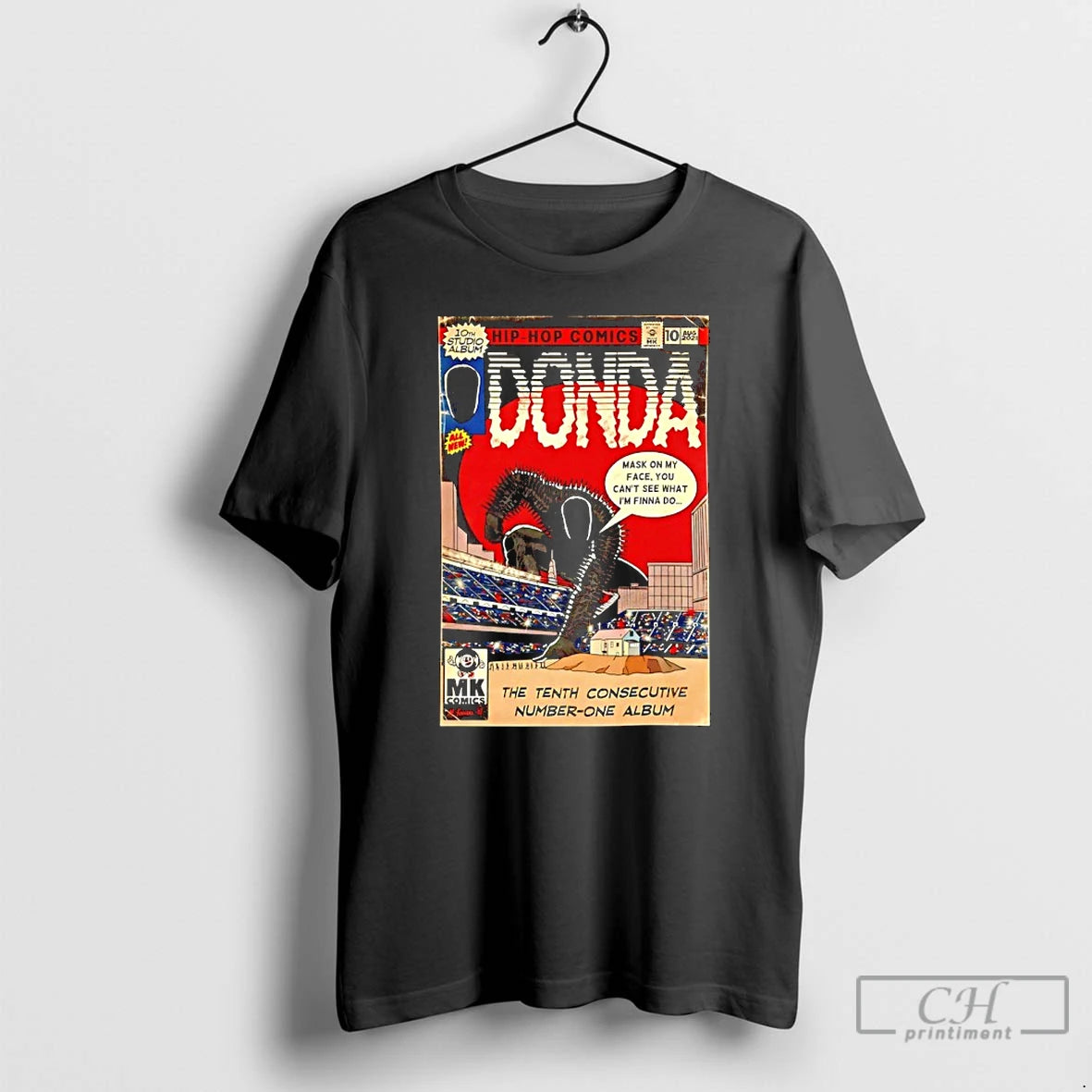 Classic Donda The Tenth Consecutive Number One Album Hip Hop Comic T Shirts Hoodie Sweatshirt | PurePodTees.com