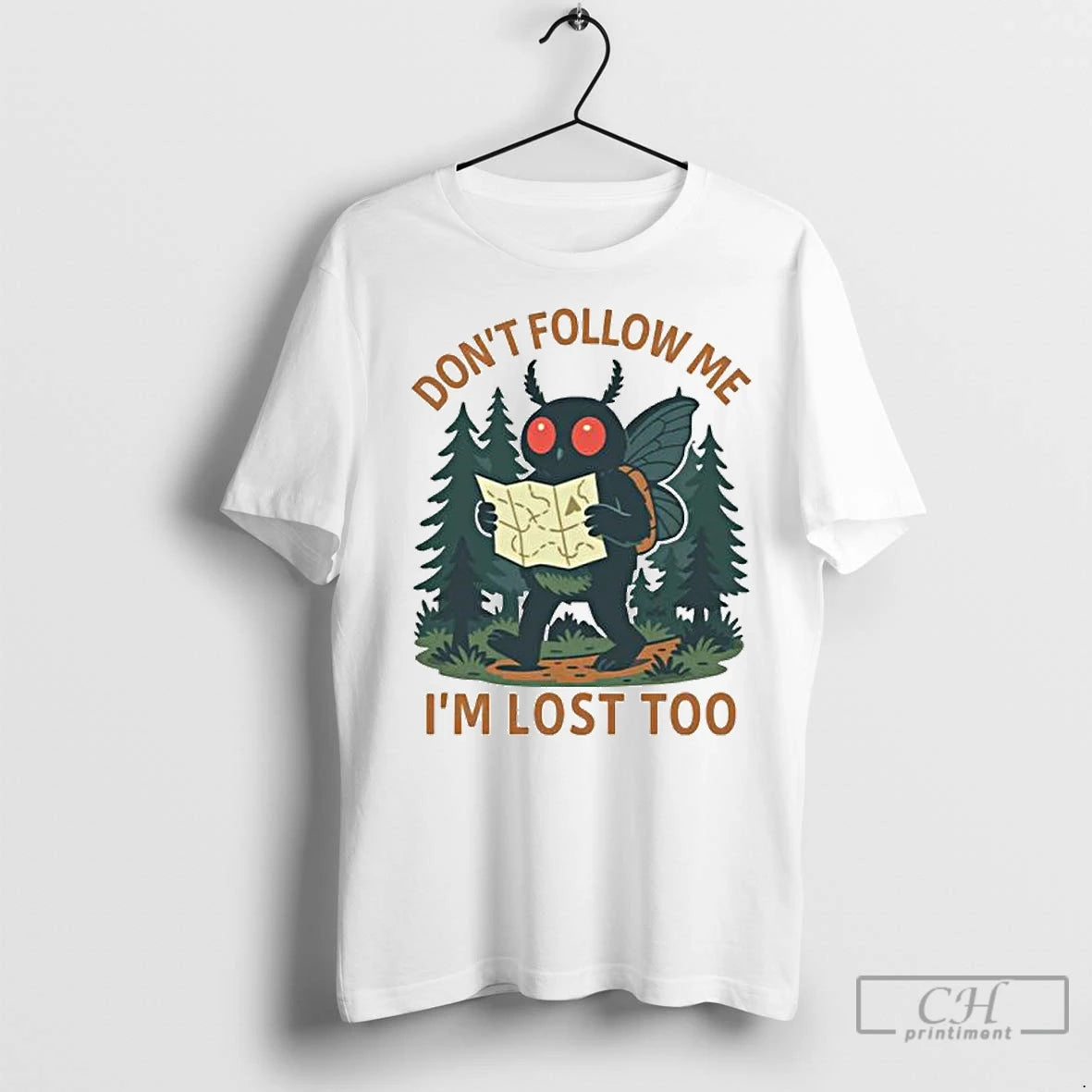 Classic Dont Follow Me Im Lost Too Mothman Ornaments Shirt Hoodie Sweatshirt | PurePodTees.com