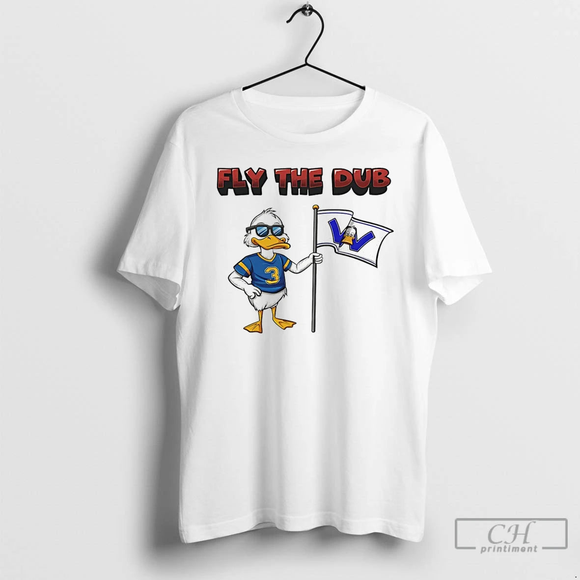 Classic Ducks Sports Fly The Dub Blue Mascot T Shirts Hoodie Sweatshirt | PurePodTees.com