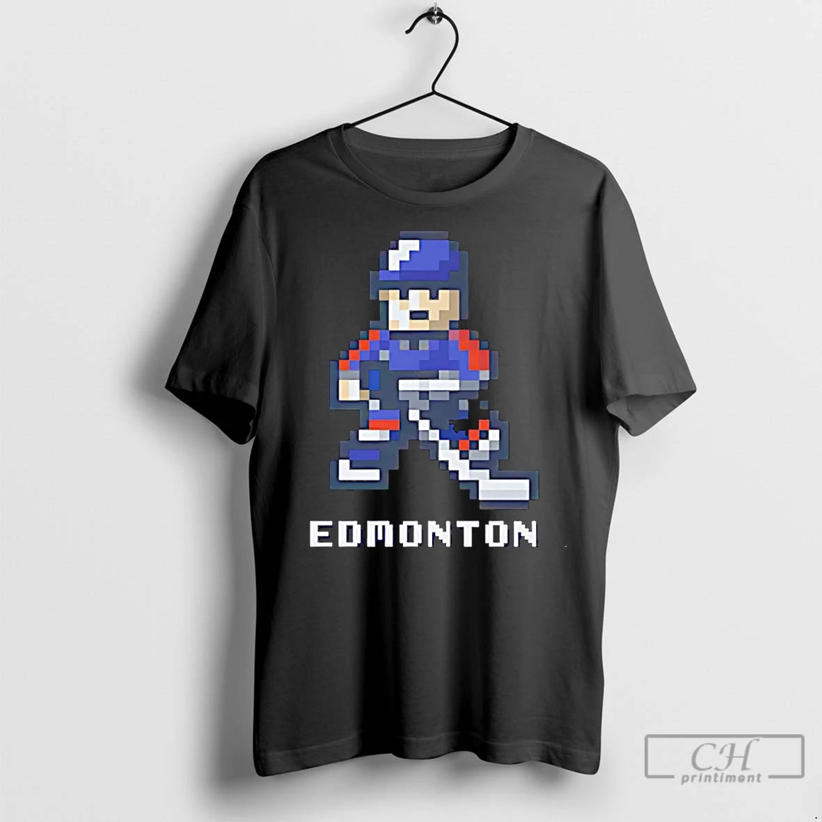 Classic Edmonton Oilers Hockey Player 8 Bit Pixel Christmas Shirt Hoodie Sweatshirt | PurePodTees.com