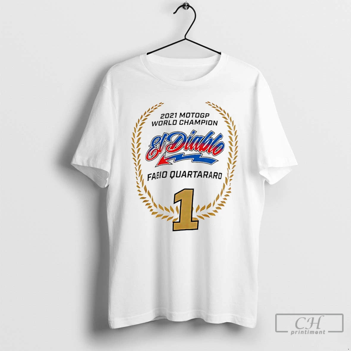 Classic El Diablo Fabio Quartararo 2021 Team World Championship Signed T Shirts Hoodie Sweatshirt | PurePodTees.com