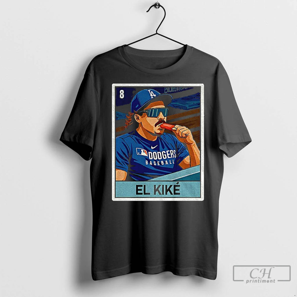 Classic El Kike Enrique Hernandez Eat Hot Dog Los Angeles Dodgers Mlb Baseball 2025 Card Shirt Hoodie Sweatshirt