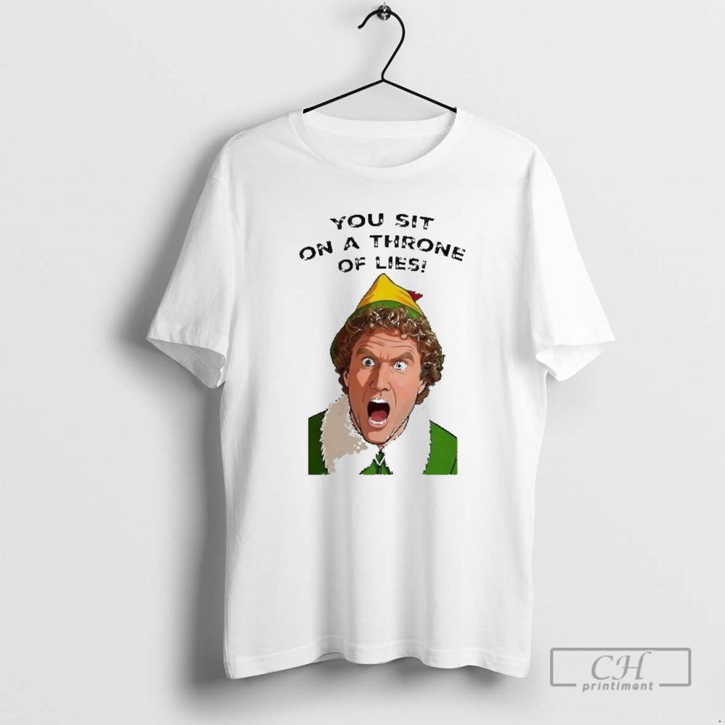 Classic Elf You Sit On A Throne Of Lies Xmas Holiday Christmas Shirt Sweater