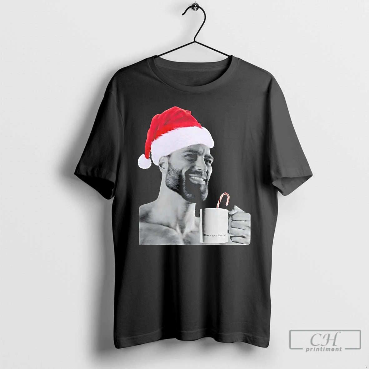 Classic Ernest Khalimov Santa Gigachad T Shirts Hoodie Sweatshirt | PurePodTees.com