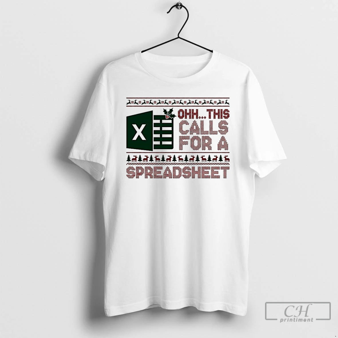Classic Excel Ohh This Calls For A Spreadsheet Christmas Ugly Shirt Hoodie Sweatshirt | PurePodTees.com