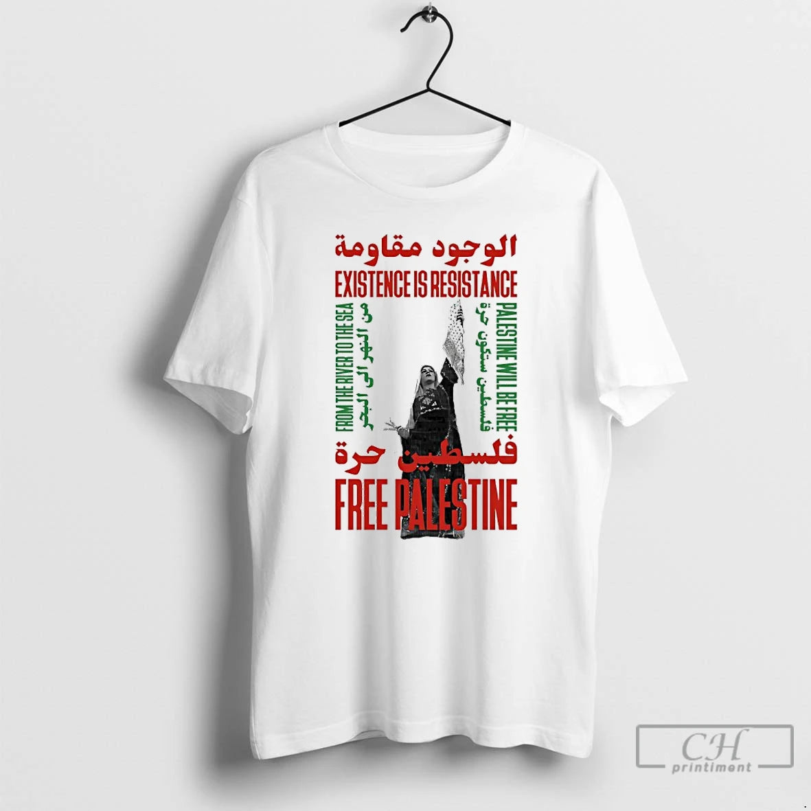 Classic Existence Is Resistance Free Palestine T Shirts Hoodie Sweatshirt | PurePodTees.com