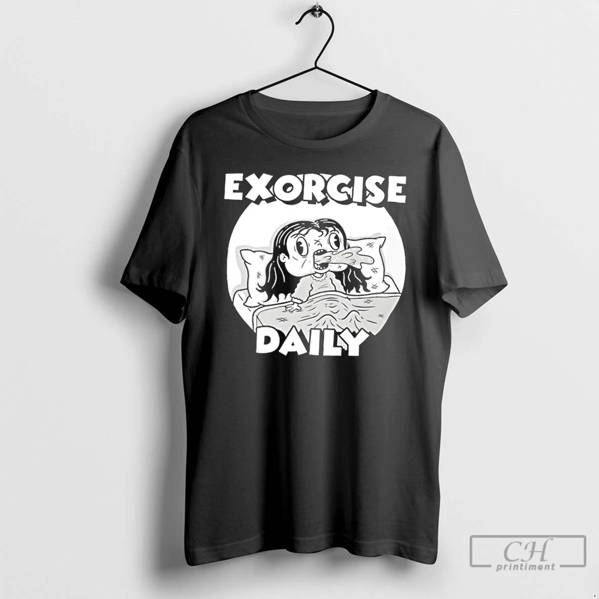Classic Exorcise Daily Cartoon Horror Parody T Shirts Hoodie Sweatshirt | PurePodTees.com