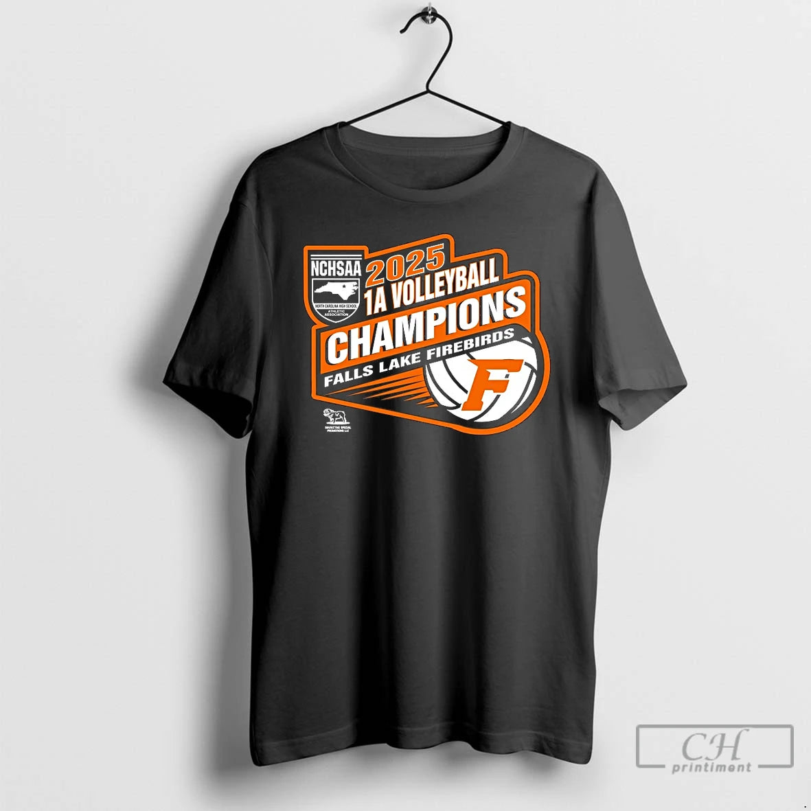 Classic Falls Lake Firebirds 2025 Nchsaa 1a Volleyball Champions Shirt Hoodie Sweatshirt | PurePodTees.com