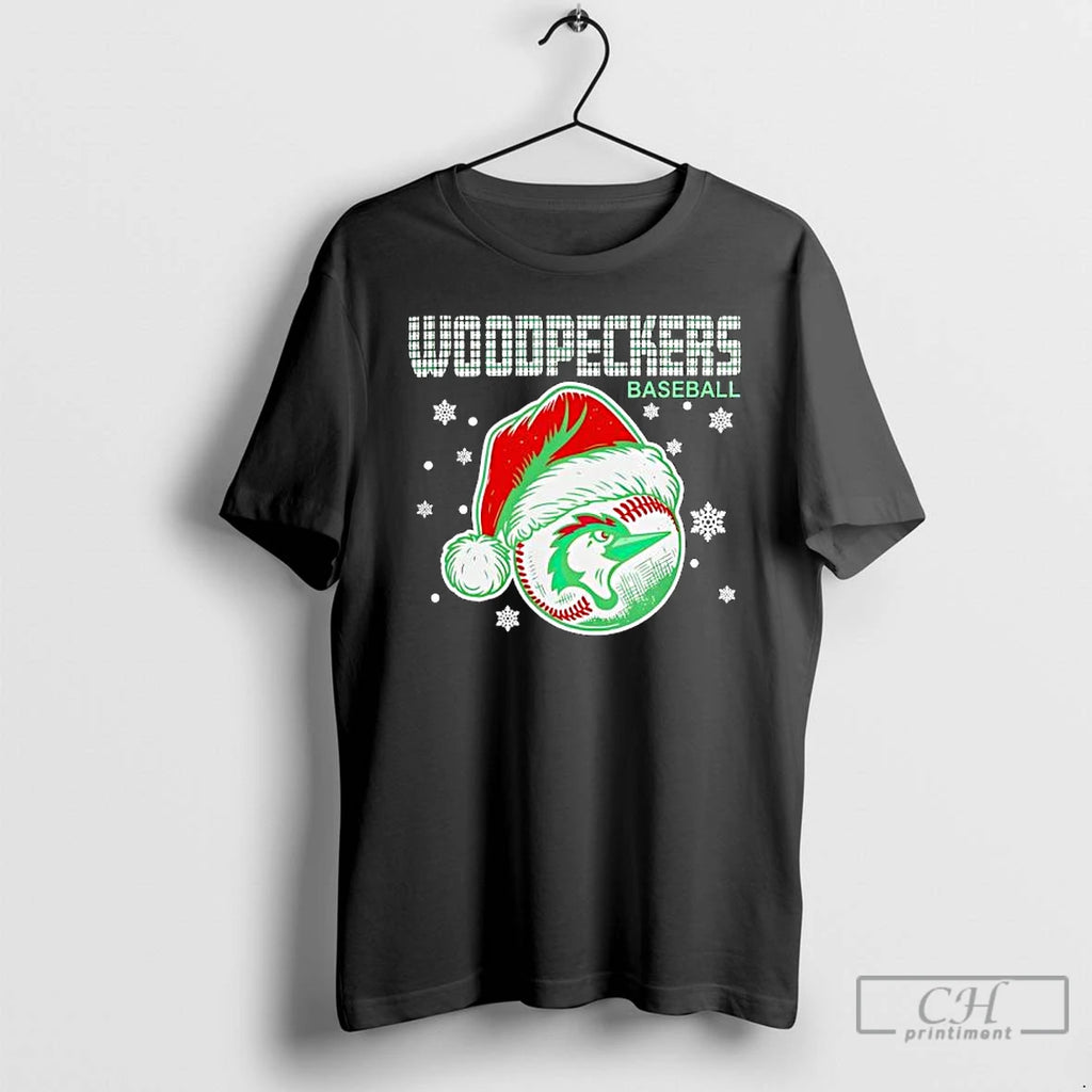 Classic Fayetteville Woodpeckers Santa Hat Baseball Christmas T Shirts Hoodie Sweatshirt | PurePodTees.com