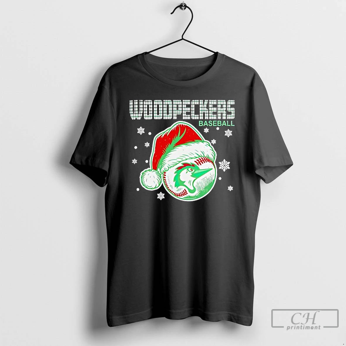 Classic Fayetteville Woodpeckers Santa Hat Baseball Christmas T Shirts Hoodie Sweatshirt | PurePodTees.com