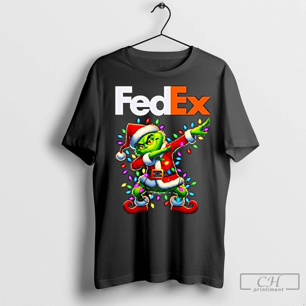 Classic Fedex X Grinch Dabbing Merry Christmas Ornaments Shirt Hoodie Sweatshirt | PurePodTees.com