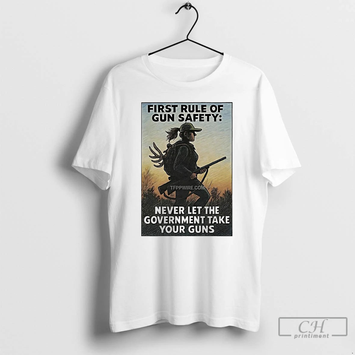 Classic First Rule Of Gun Safety Never Let The Government Take Your Guns T Shirts Hoodie Sweatshirt | PurePodTees.com