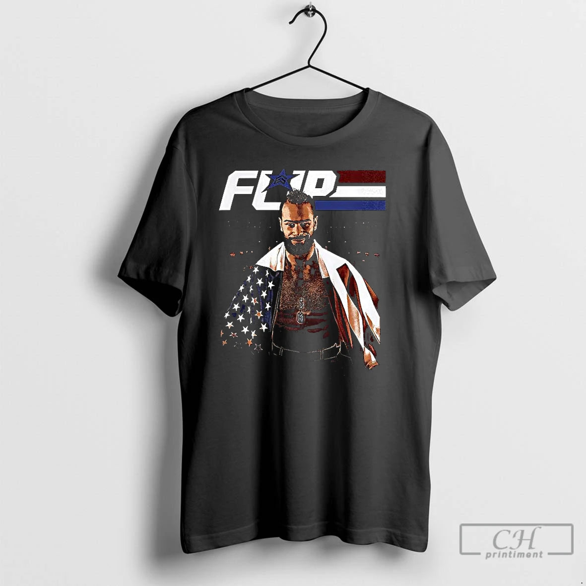 Classic Flip Gordon The Mercenary American Flag Retro T Shirts Hoodie Sweatshirt | PurePodTees.com