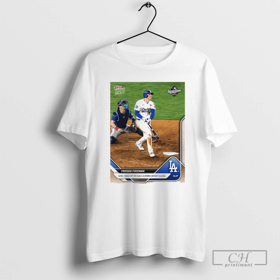 Classic Freddie Freeman Los Angeles Dodgers 2025 Mlb Topps Game 3 Walk Off Hr Seals Shirt Hoodie Sweatshirt | PurePodTees.com