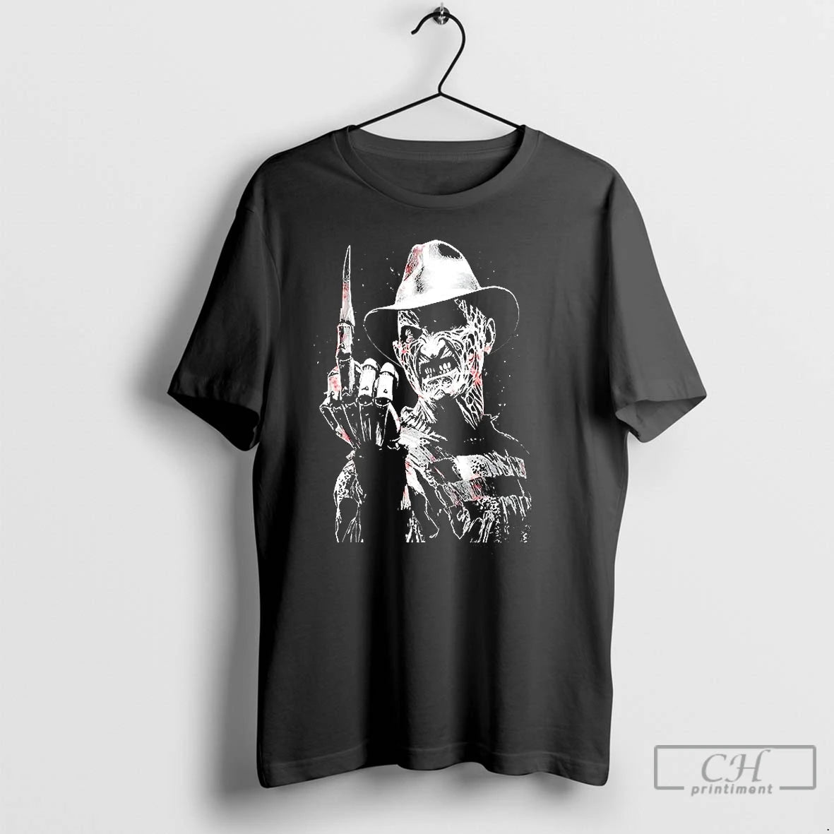 Classic Freddy Krueger Middle Finger A Nightmare On Elm Street Character Horror Halloween Shirt Hoodie Sweatshirt