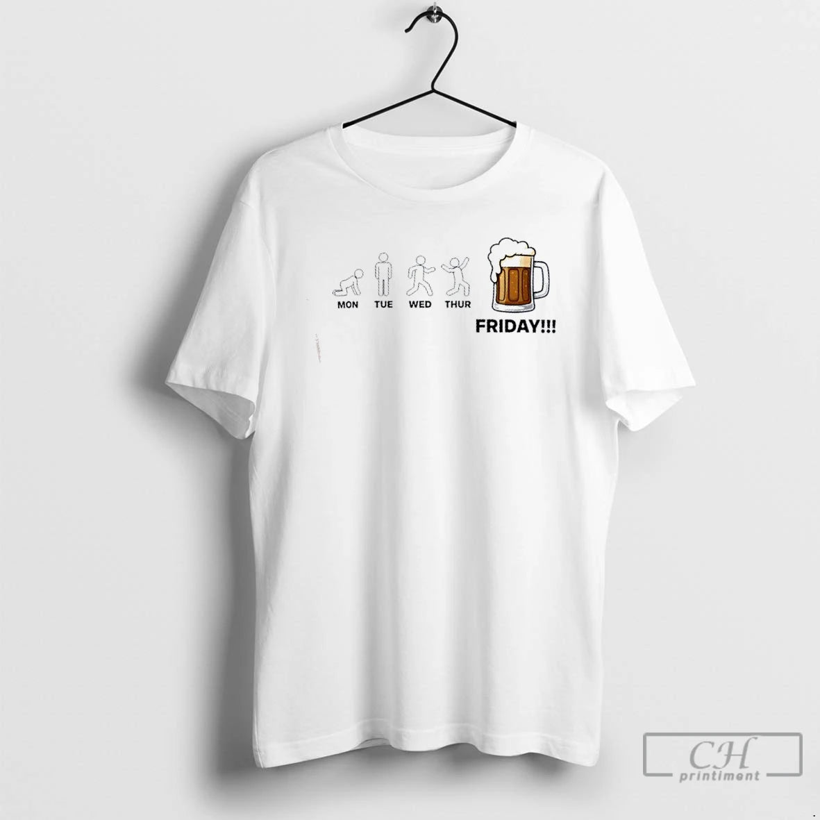 Classic Friday Beer Evolution Workweek Humor Shirt Hoodie Sweatshirt | PurePodTees.com