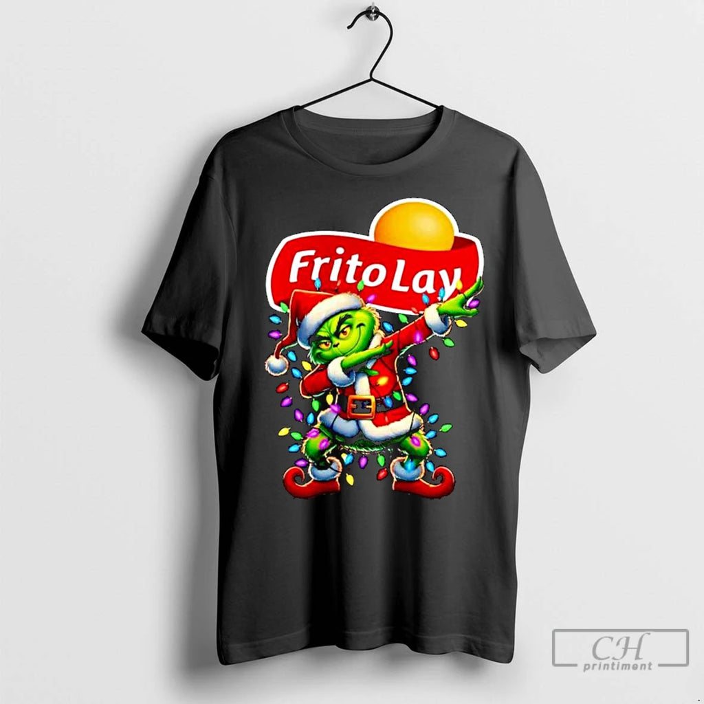 Classic Fritolay X Grinch Dabbing Merry Christmas Ornaments Shirt Hoodie Sweatshirt | PurePodTees.com