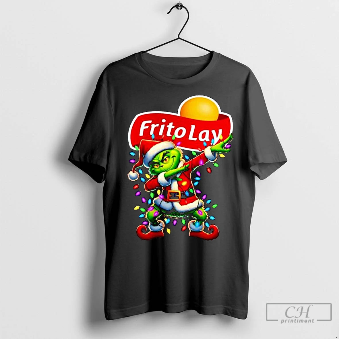 Classic Fritolay X Grinch Dabbing Merry Christmas Ornaments Shirt Hoodie Sweatshirt | PurePodTees.com