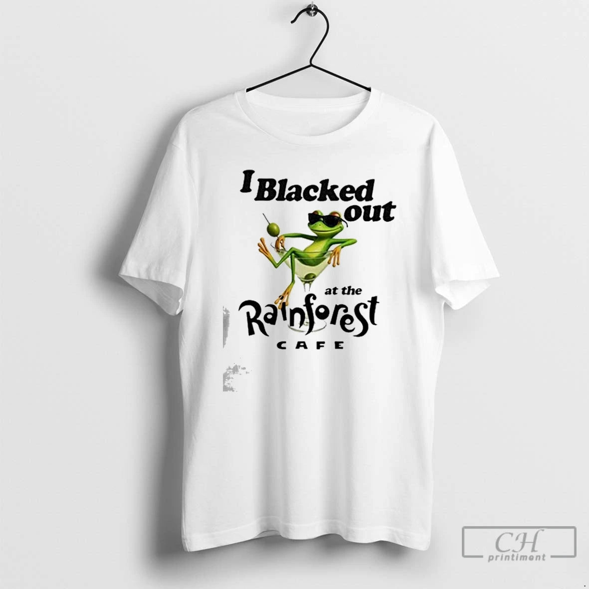 Classic Frog Martini Glass I Blacked Out At The Rainforest Cafe Graphic T Shirts Hoodie Sweatshirt | PurePodTees.com