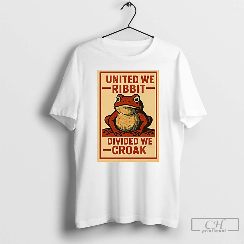 Classic Frog United Me Ribbit Divided We Croak T Shirts