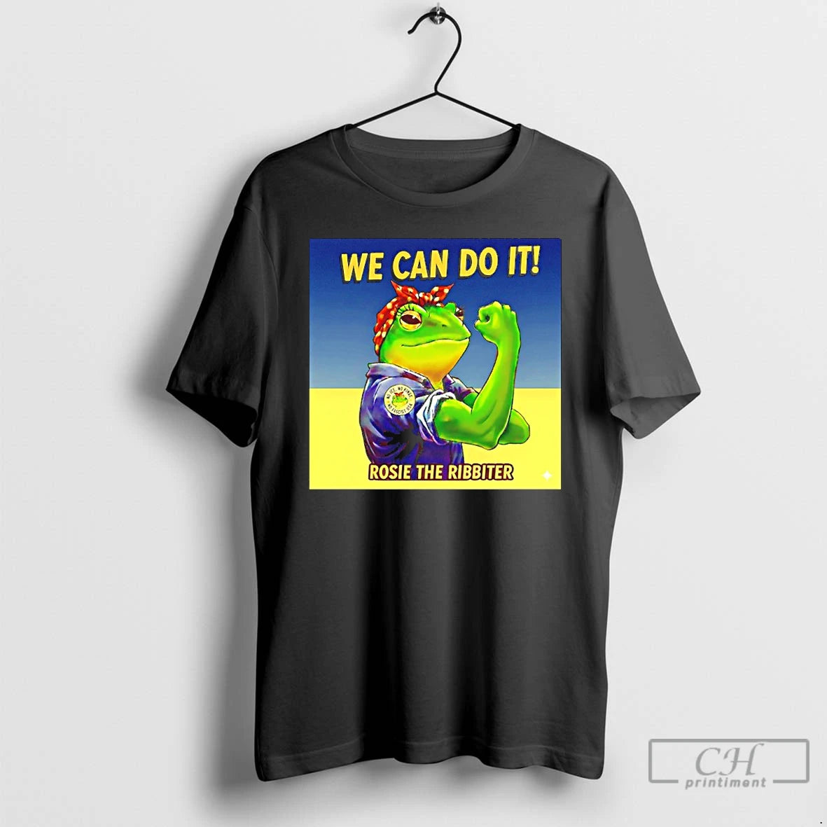Classic Frog We Can Do It Rosie The Ribbiter T Shirts Hoodie Sweatshirt | PurePodTees.com