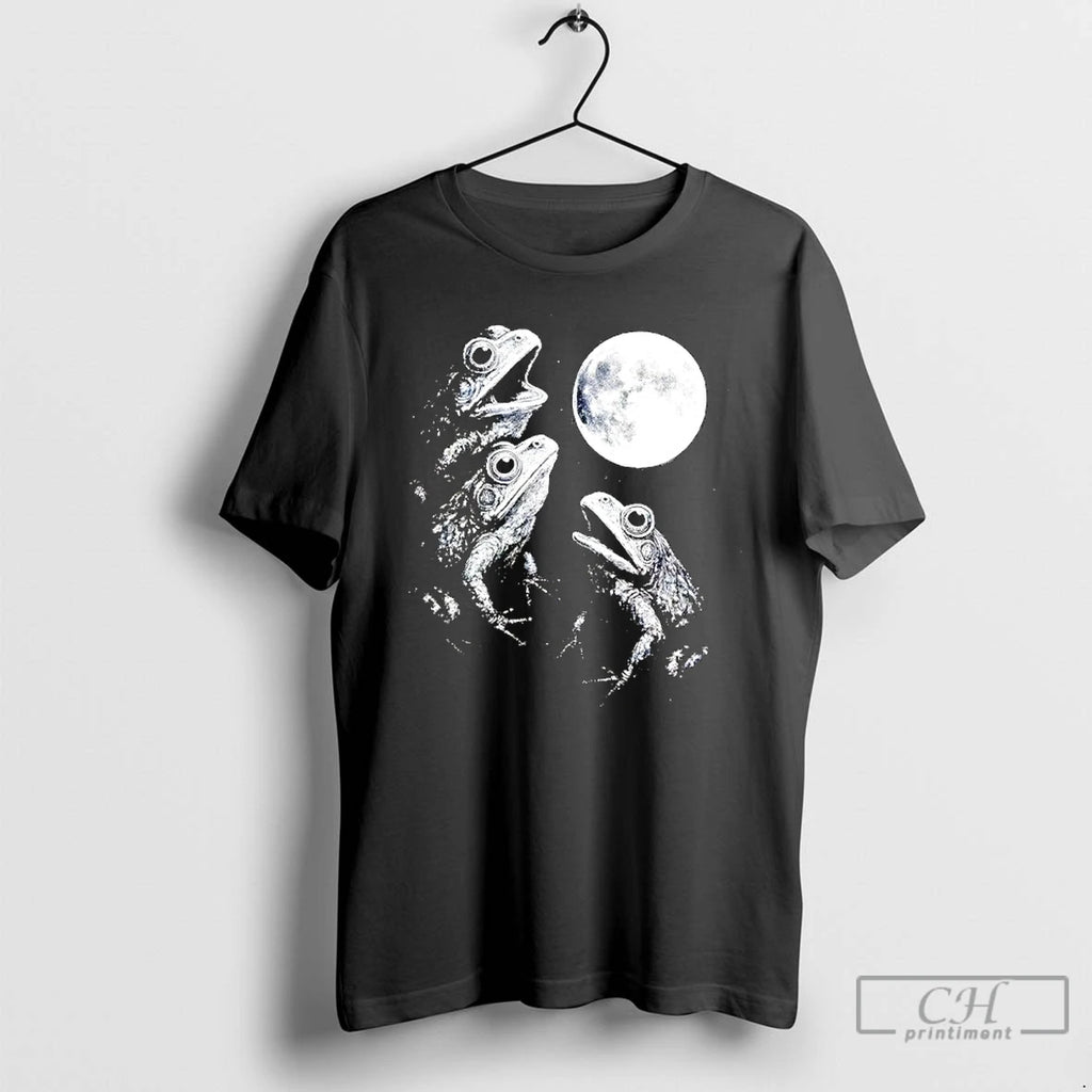 Classic Frogs Howling To Moon Shirt Hoodie Sweatshirt | PurePodTees.com