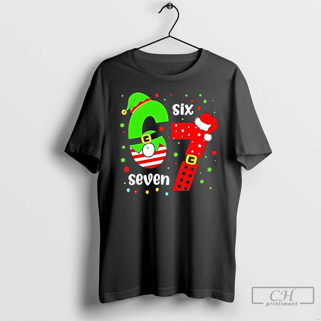 Classic Funny 6 7 Six Seven Christmas Elf Santa Xmax 67 Shirt Hoodie Sweatshirt | PurePodTees.com