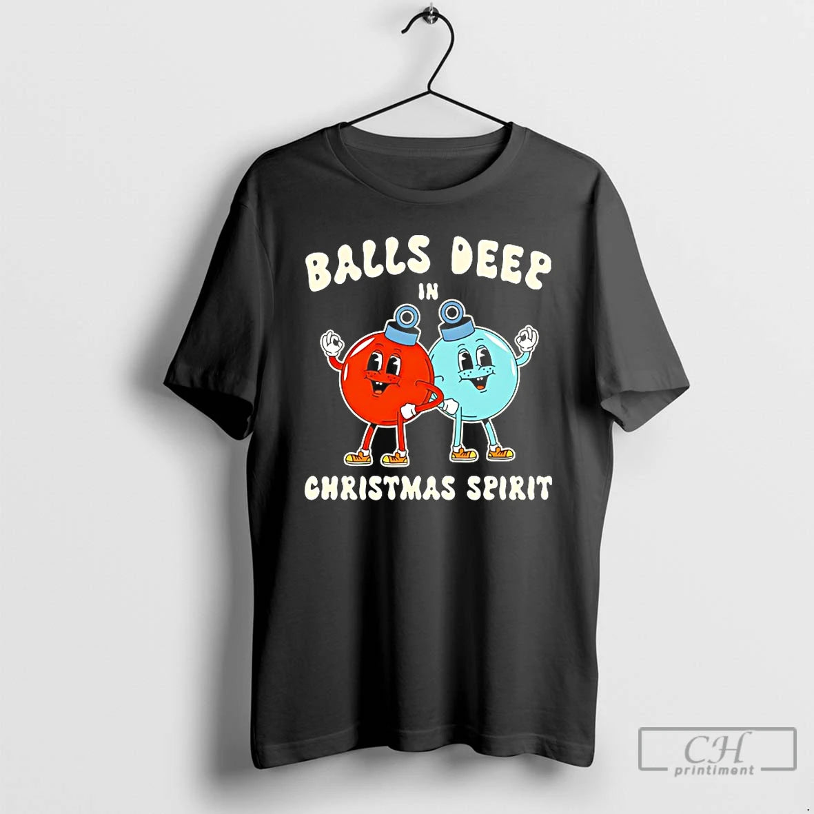 Classic Funny Balls Deep In Christmas Spirit Shirt Hoodie Sweatshirt | PurePodTees.com