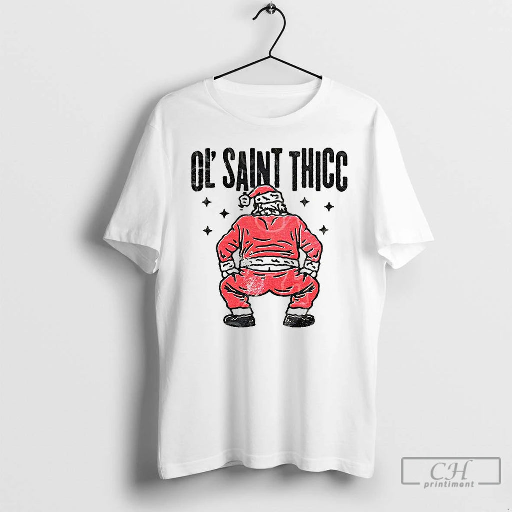 Classic Funny Ol Santa Thicc Christmas Shirt Hoodie Sweatshirt | PurePodTees.com