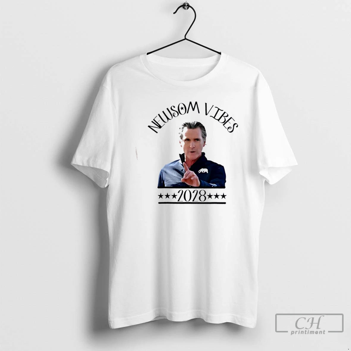 Classic Gavin Newsom Vibes 2028 Political Campaign Shirt Hoodie Sweatshirt | PurePodTees.com