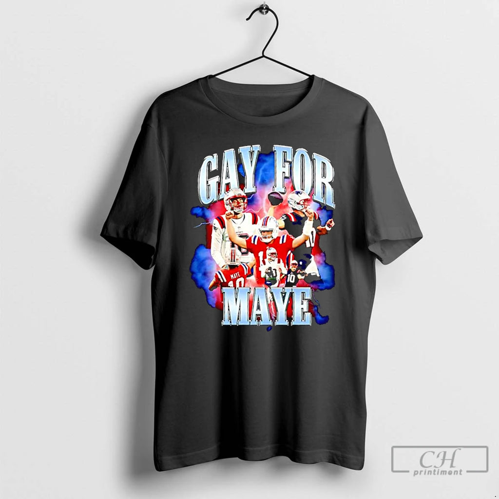 Classic Gay For Drake Maye Player Fan Graphic T Shirts Hoodie Sweatshirt | PurePodTees.com