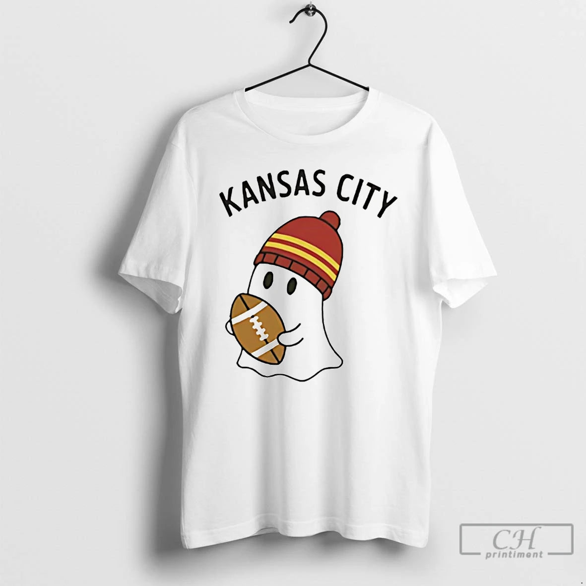 Classic Ghost Kansas City Chiefts Halloween T Shirts Hoodie Sweatshirt | PurePodTees.com