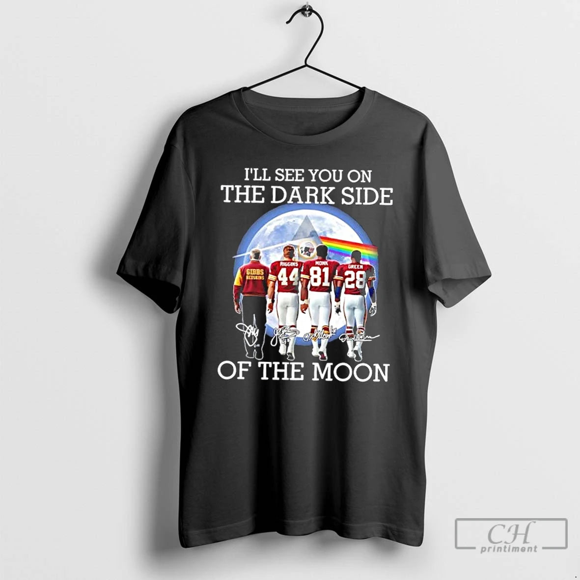 Classic Gibbs Redskins And Legends Ill See You On The Dark Side Of The Moon Shirt Hoodie Sweatshirt | PurePodTees.com