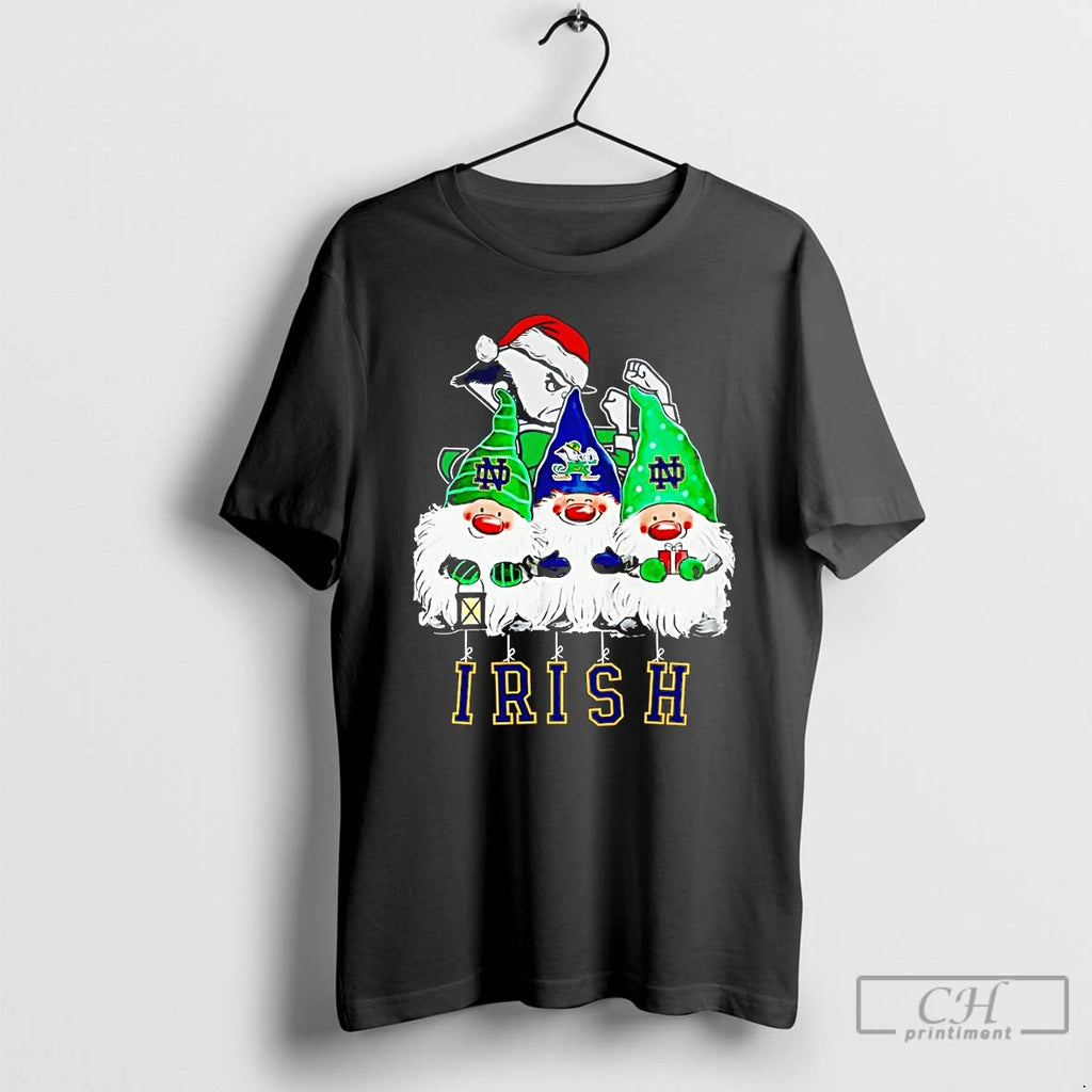Classic Gnomes Notre Dame Fighting Irish Merry Christmas Shirt Hoodie Sweatshirt | PurePodTees.com
