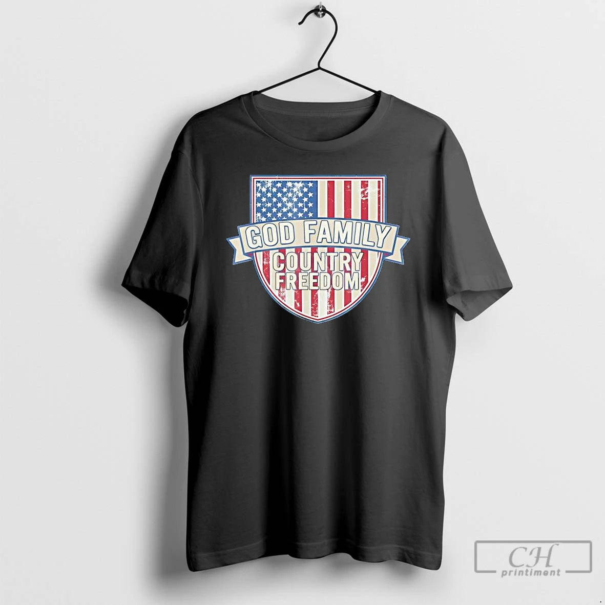 Classic God Family Country Freedom Shield Patriotic T Shirts Hoodie Sweatshirt | PurePodTees.com