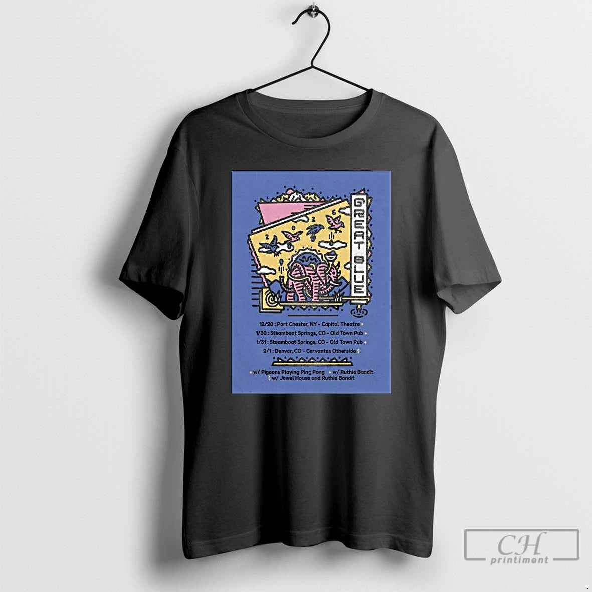 Classic Great Blue Colorado Tour 2025 2026 Long Sleve T Shirts Hoodie Sweatshirt | PurePodTees.com