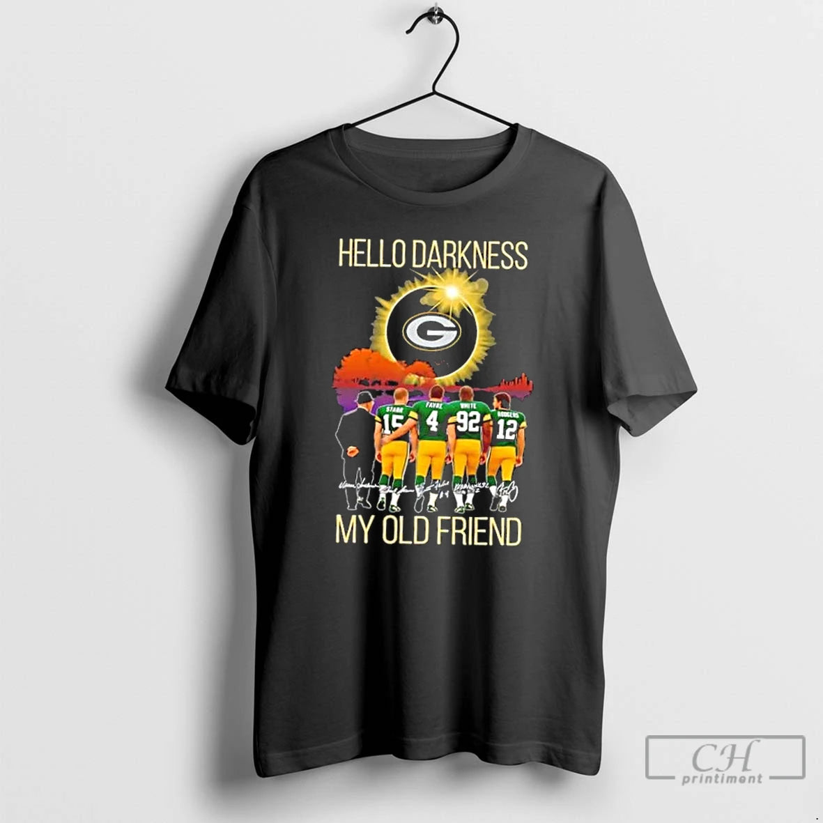 Classic Green Bay Packers Starr And Legends Hello Darkness My Old Friend Signatures T Shirts Hoodie Sweatshirt