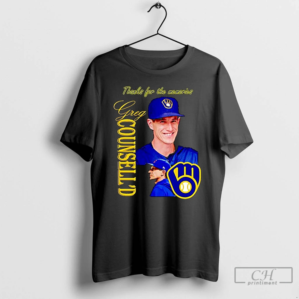 Classic Greg Counselld Milwaukee Brewers Thanks For The Memories Ornaments T Shirts Hoodie Sweatshirt | PurePodTees.com