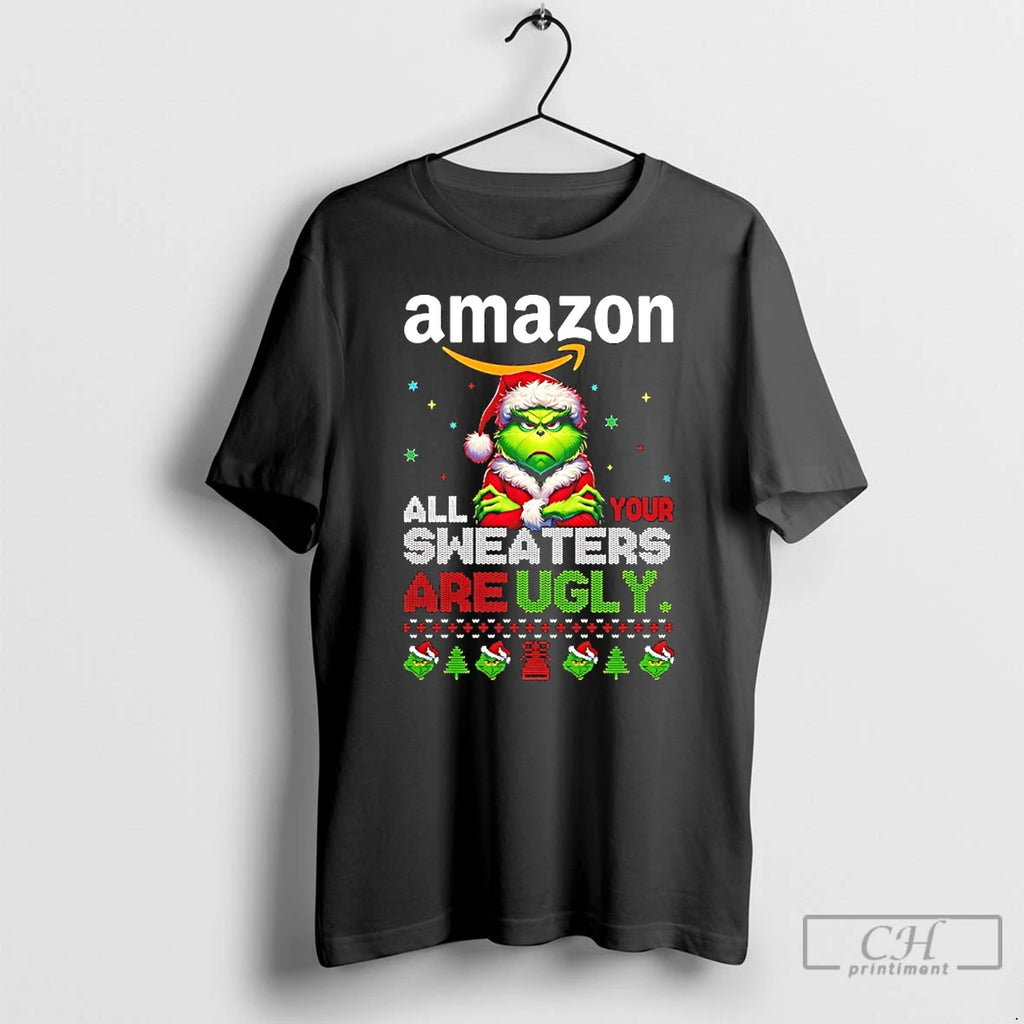 Classic Grinch Christmas Amazon All Your Sweaters Are Ugly Shirt Hoodie Sweatshirt | PurePodTees.com