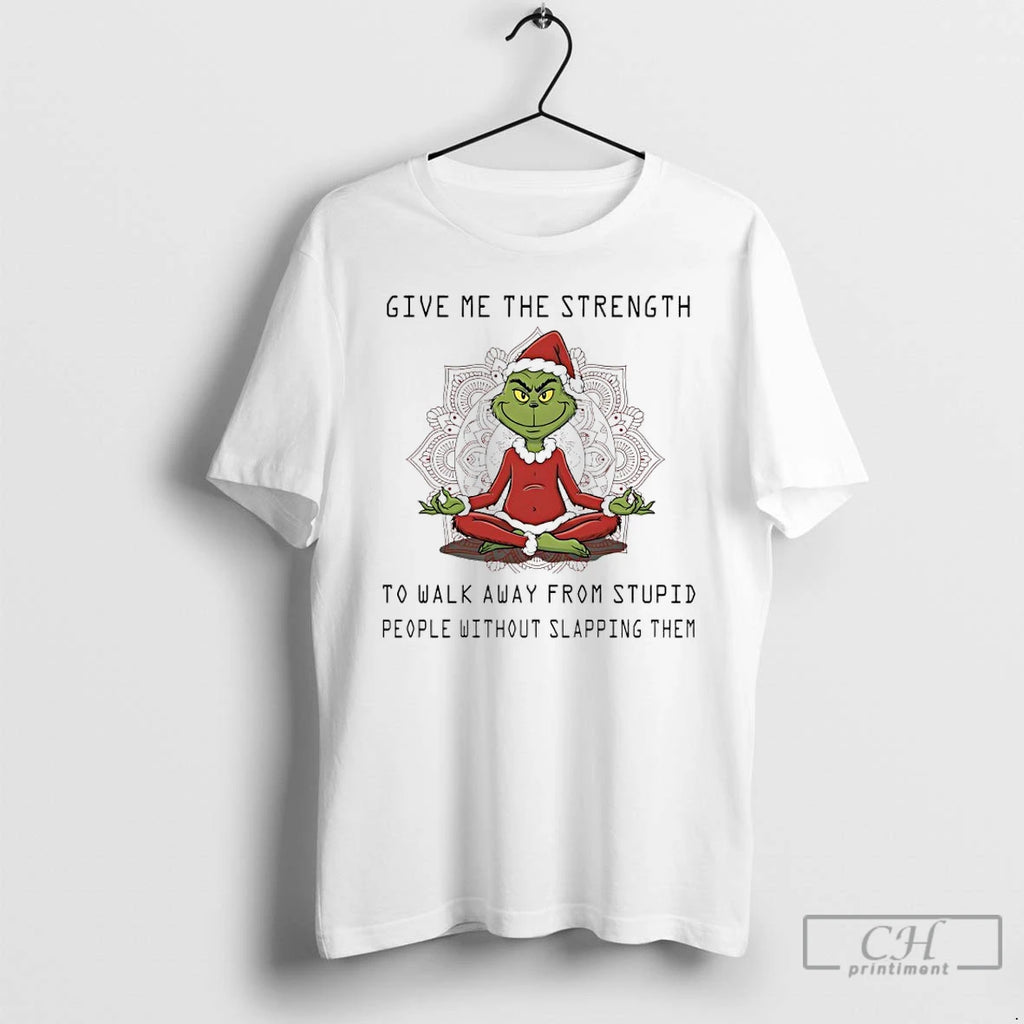 Classic Grinch Christmas Mandala Give Me The Strength To Walk Away From Stupid People Without Shirt Hoodie Sweatshirt