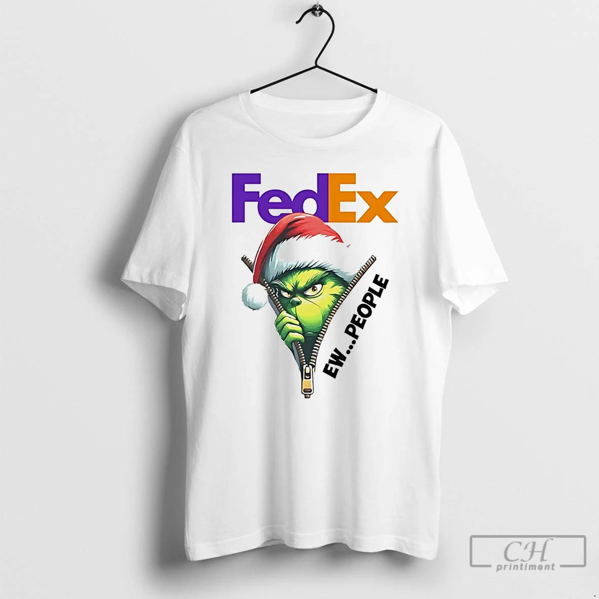 Classic Grinch Fedex Ew People Christmas T Shirts Hoodie Sweatshirt | PurePodTees.com