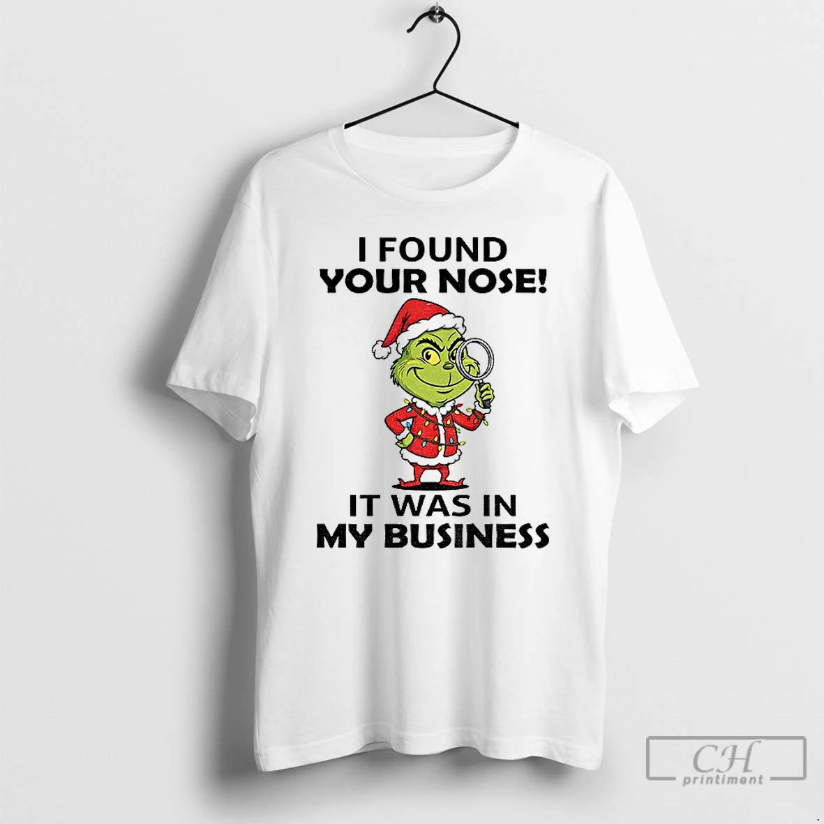 Classic Grinch Santa Claus I Found Your Nose It Was In My Business Christmas Shirt Hoodie Sweatshirt | PurePodTees.com