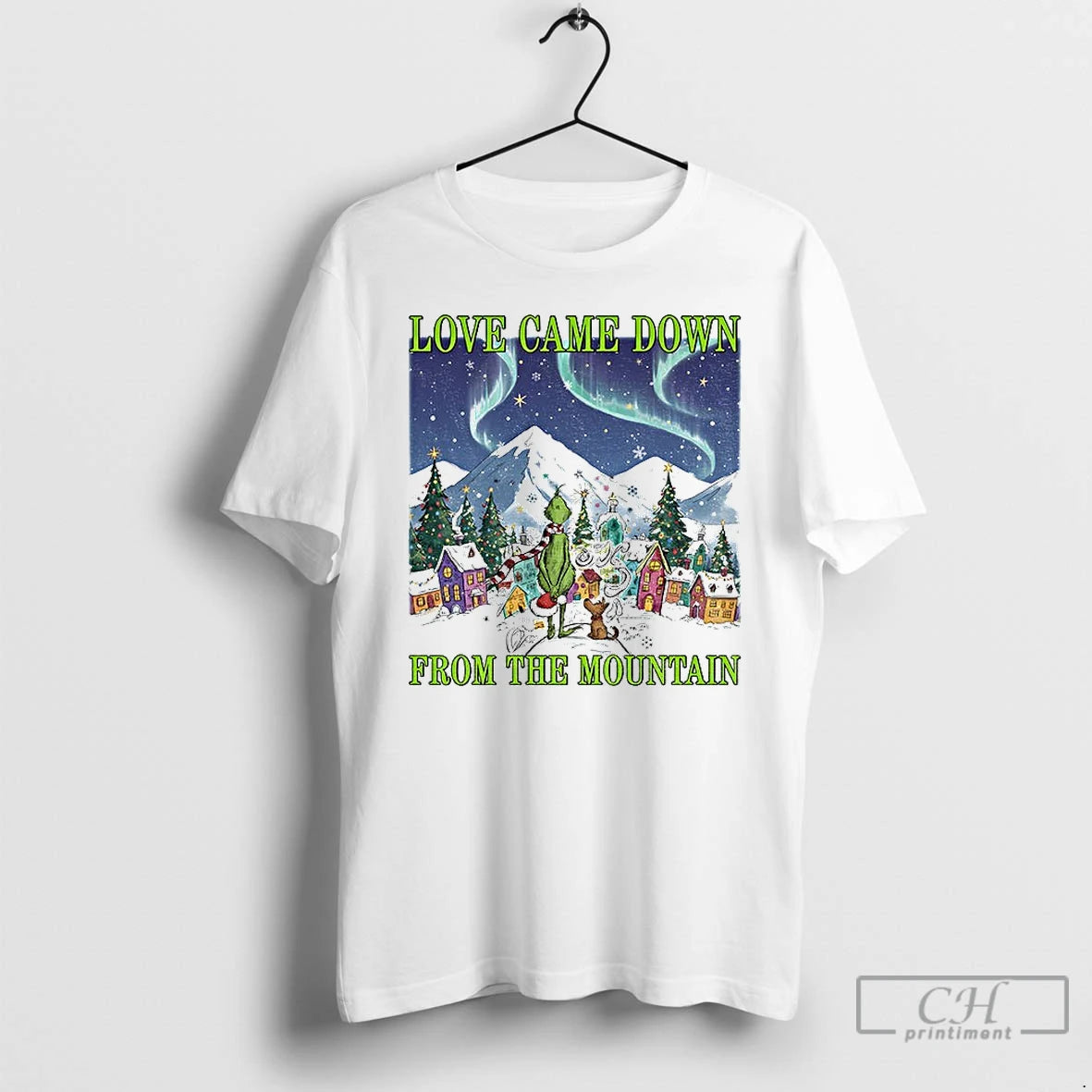 Classic Grinch And Max Love Came Down From The Mountain Merry Christmas T Shirts Hoodie Sweatshirt | PurePodTees.com