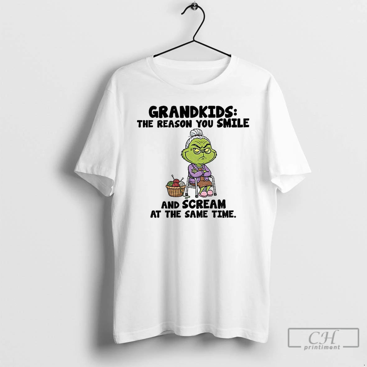 Classic Grinch Grandkids The Reason You Smile And Scream At The Same Time Christmas Shirt Hoodie Sweatshirt | PurePodTees.com