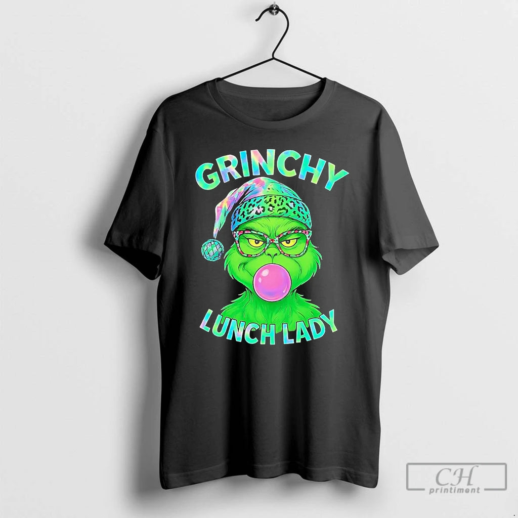 Classic Grinch Grinchy Lunch Lady Christmas Shirt Hoodie Sweatshirt | PurePodTees.com